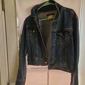 Cropped theory jean jacket